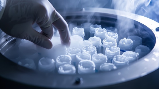 samples stored in liquid nitrogen