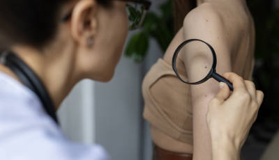 Dermatologist with patient – showcasing dermatology applications of Noblegen liquid nitrogen generators